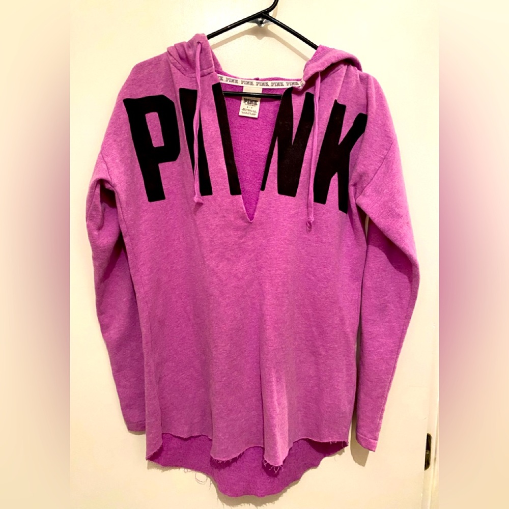 Pink oversize pullover hoodie